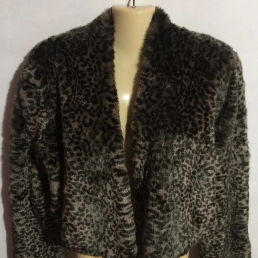 Bebe Leopard Print Jacket Size L